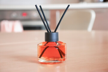 Aroma for home in glass, interior