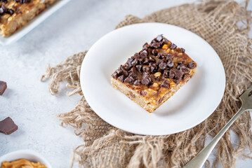 Peanut butter oats banana sweet healthy bar