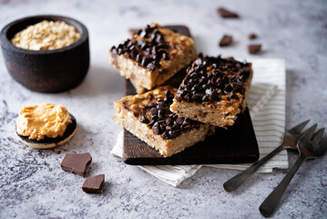 Peanut butter oats banana sweet healthy bar