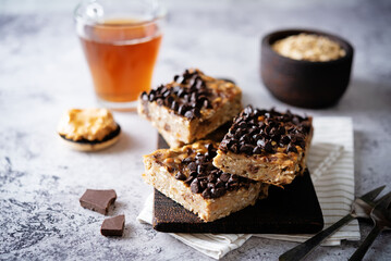 Peanut butter oats banana sweet healthy bar
