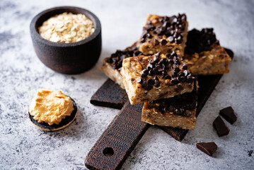 Peanut butter oats banana sweet healthy bar