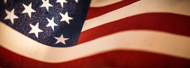 USA flag background of waving American flag. For 4th of July, Memorial Day, Veteran's Day, or other...