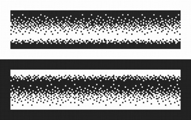 Checkered black and white gradient squares decorative halftone graphics