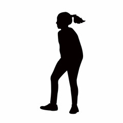 a girl body silhouette vector