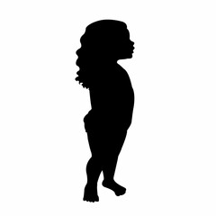 a girl body silhouette vector