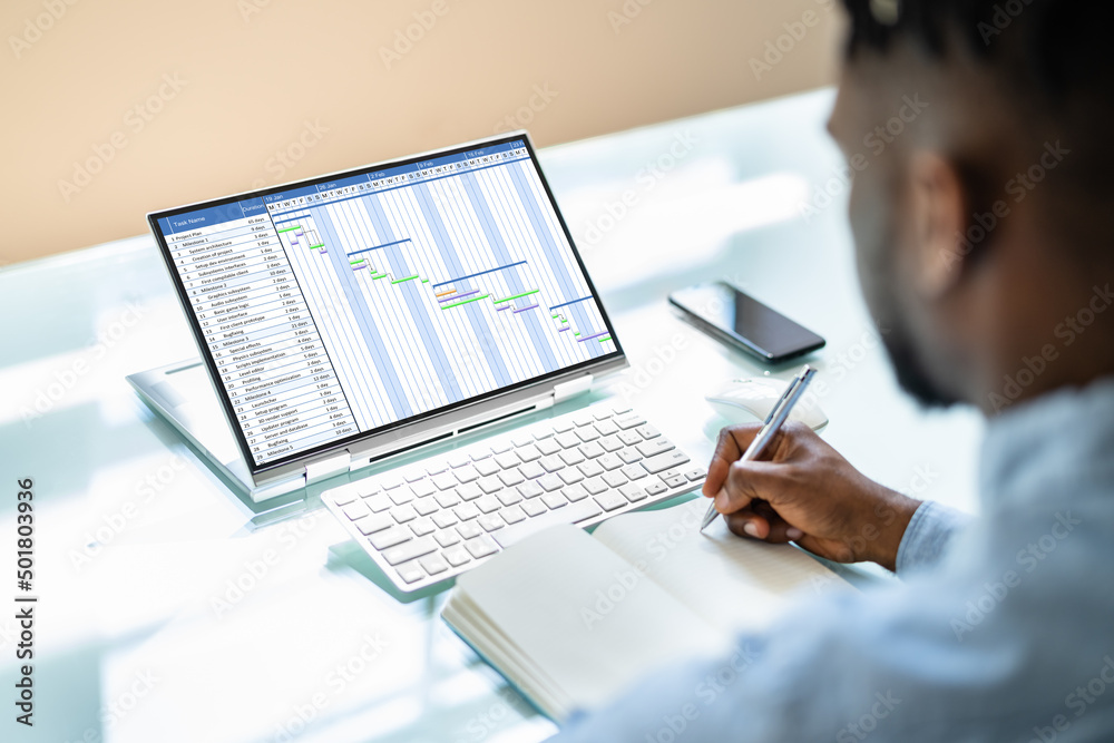 Poster Digital Gantt Project Control Software