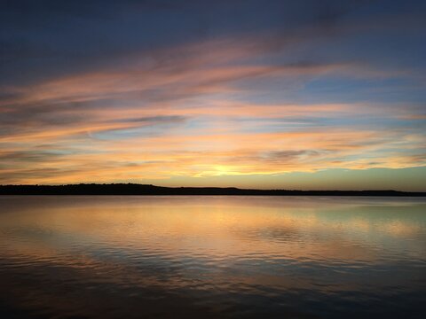 Sunset over Tuttle Creek Lake