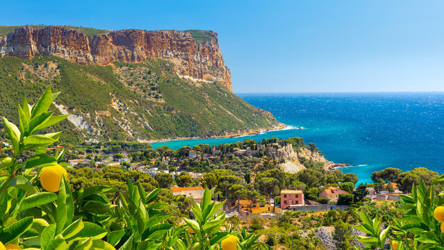 View on old part of Cassis, Provence, South France, Europe, Mediterranean sea