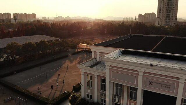 Drone footage of Yuexiu University Campus