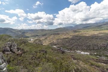 Fototapeta na wymiar natural landscape of the city of São Gonçalo do Rio Preto, State of Minas Gerais, Brazil