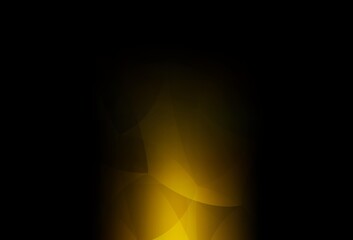 Dark Yellow vector background with triangles.