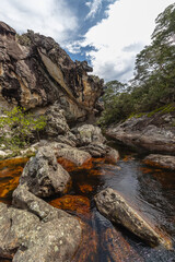 Obraz premium river in the city of São Gonçalo do Rio Preto, State of Minas Gerais, Brazil