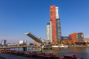 The Rijnhaven Bridge in Rotterdam, the Netherlands