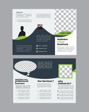 tri fold brochure design template and business