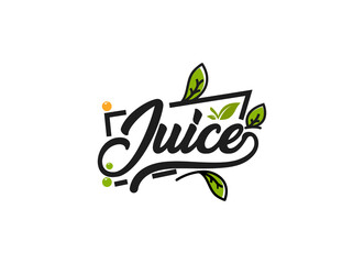 Fresh fruit juice logo design template. Orang juice bar logo design. 