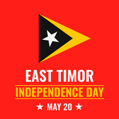 East Timor Independence Day banner. Vector template for poster, greeting card, flyer, etc