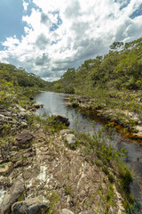 Obraz na płótnie Canvas river in the city of São Gonçalo do Rio Preto, State of Minas Gerais, Brazil