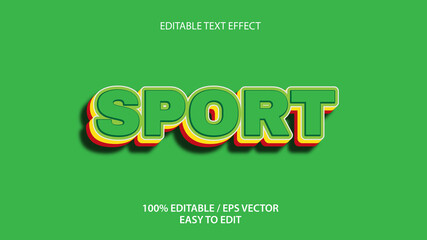 Sport text effect Premium Vector download