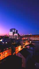 night view of the city of the city