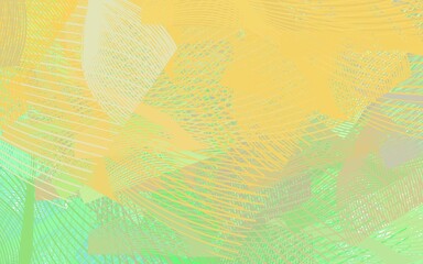 Light Green, Yellow vector backdrop with wry lines.