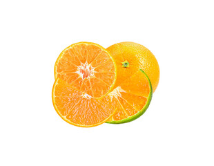 oranges  isolated on  white background