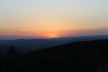 sunset in the mountains