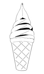 ソフトクリームのベクターイラスト