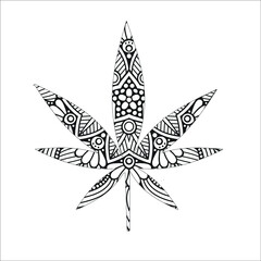 Cannabis Coloring Page for kids