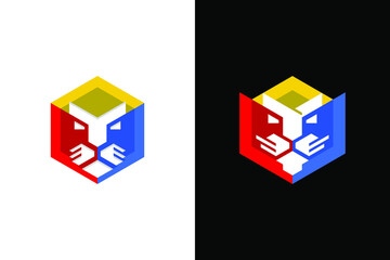 Lion with hexagon logo. Very suitable various business purposes also for symbol, logo, company name, brand name, icon and many more.