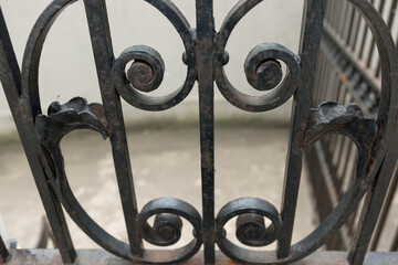 wrought iron fence detail