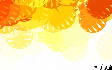 Light Orange vector backdrop with memphis shapes.