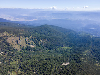 Naklejka premium Aerial view of Pirin Mountain near Kremenski lakes, Bulgaria