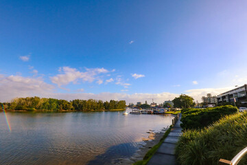 Fototapeta premium Early morning by the water at Forster NSW Australia