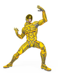 mega soldier is ready to the action