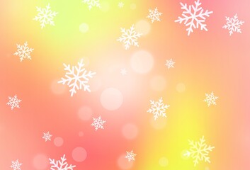 Light Red, Yellow vector backdrop in holiday style.
