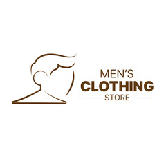 men's clothing store logo design in brown color