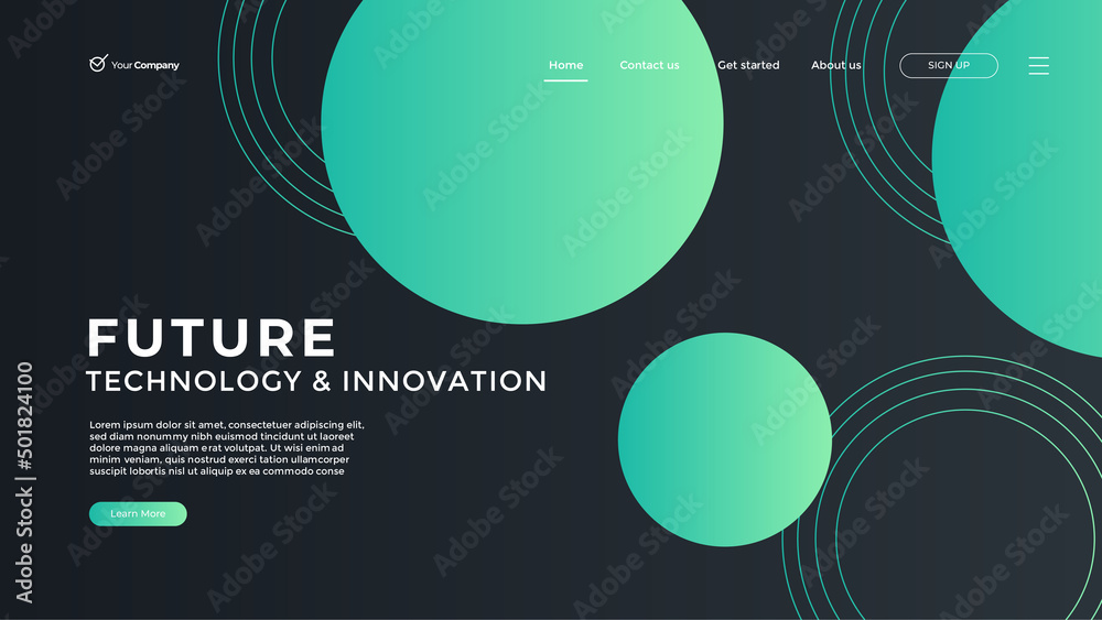 Wall mural creative design web page templates of graphic design, website design and development, social media, 