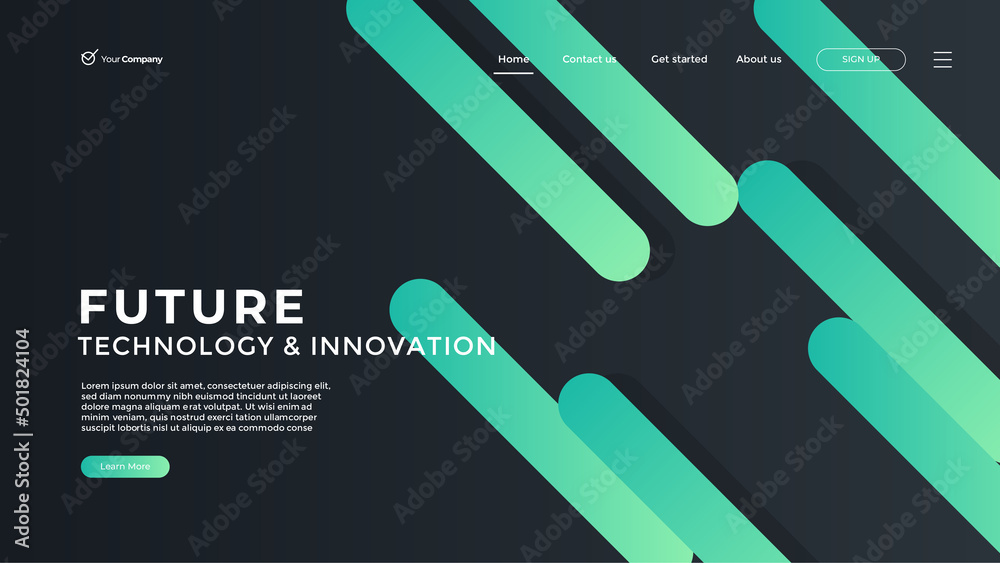 Wall mural creative design web page templates of graphic design, website design and development, social media, 