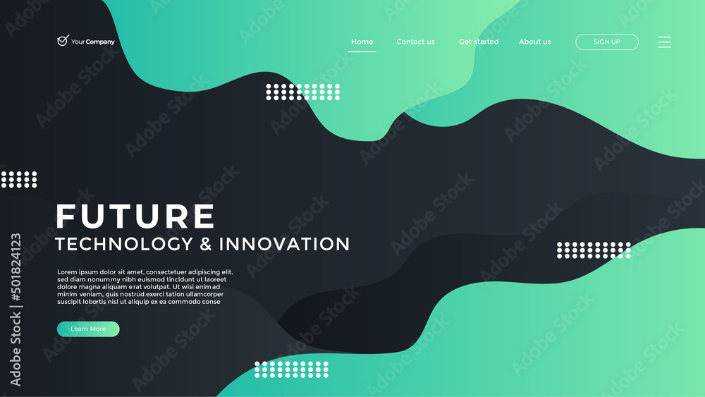 Wall mural creative design web page templates of graphic design, website design and development, social media, 