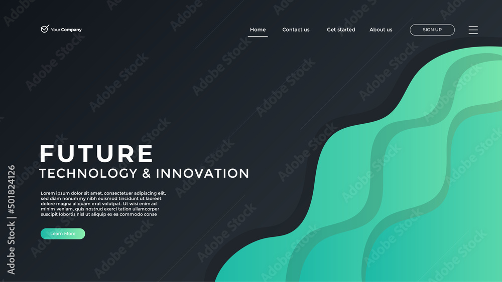Wall mural creative design web page templates of graphic design, website design and development, social media, 
