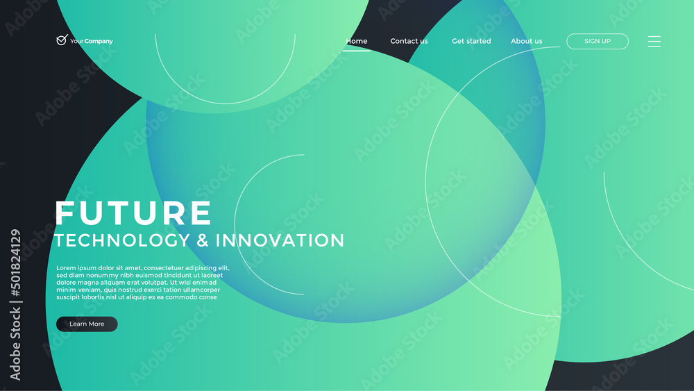 Wall mural creative design web page templates of graphic design, website design and development, social media, 