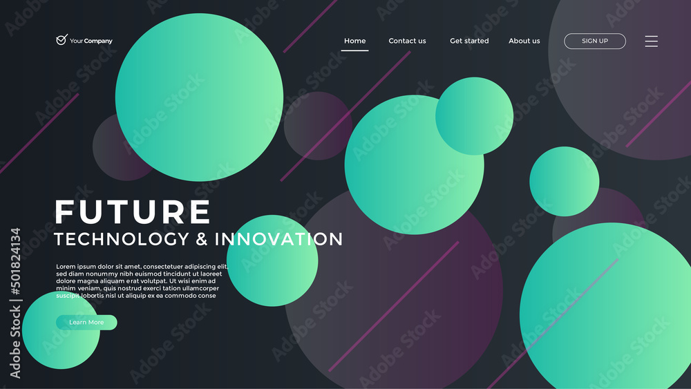 Wall mural creative design web page templates of graphic design, website design and development, social media, 