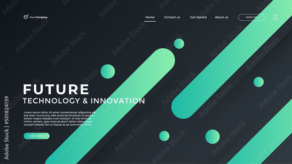 Wall mural creative design web page templates of graphic design, website design and development, social media, 
