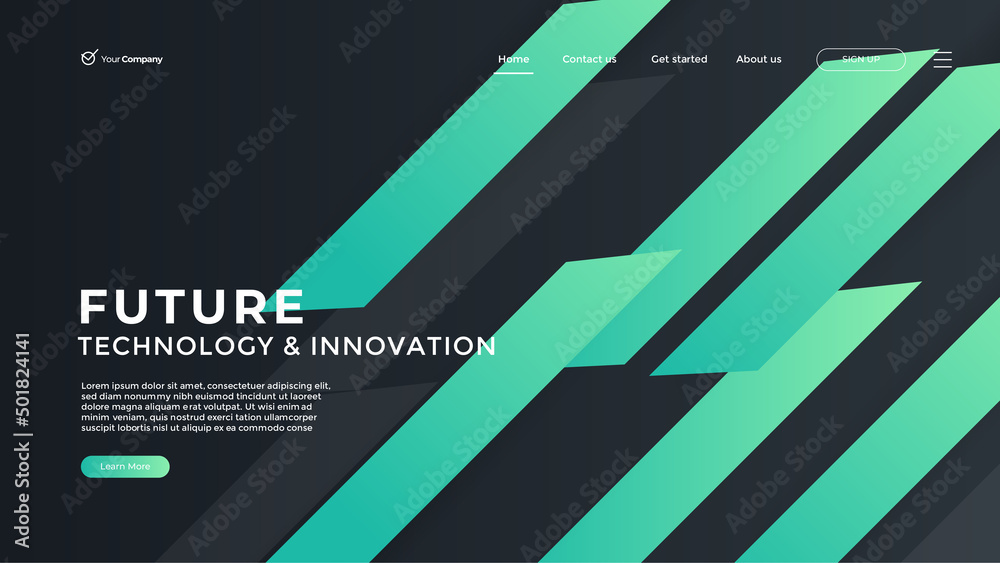 Wall mural creative design web page templates of graphic design, website design and development, social media, 