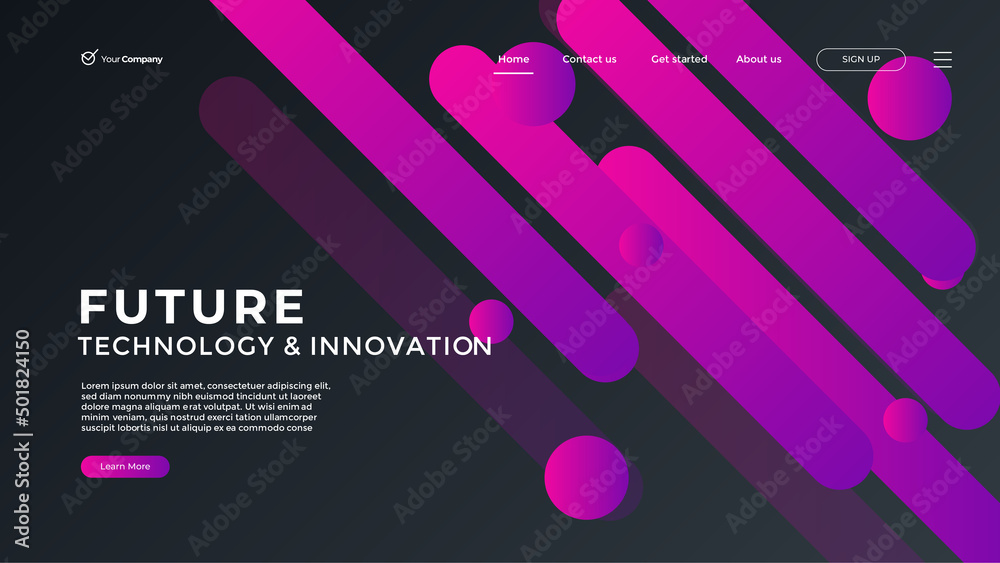 Wall mural creative design web page templates of graphic design, website design and development, social media, 