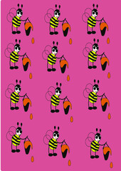 bee, insect, honeyvector, ilustration