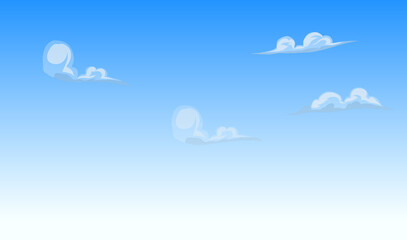 Clouds on blue sky. Vector