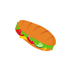 sandwich logo icon design vector