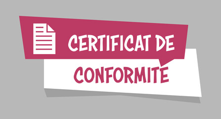 Obraz premium Logo certificat de conformité.