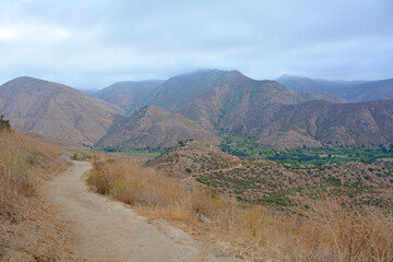 Hiking in the mountains near San Diego in Southern California
